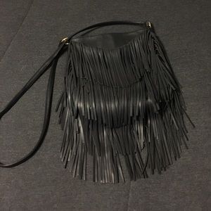 Black fringe purse